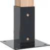 vidaXL Support de poteau carré 4 pcs. 71x71 mm Acier revêtu Voir les images du produit 4