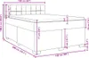 vidaXL Boxspringbett mit Matratze Taupe 160x200 cm Stoff Produktbild-Vorschau 8