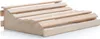 A wooden headrest for a sauna, shown from a side angle on a white background. Produktbild-Vorschau
