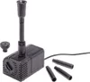 A black water pump with attachments on a white background. Produktbild-Vorschau