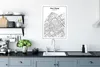 MuchoWow® Poster Stadtplan - Schwarz und weiß - Den Haag Produktbild-Vorschau 3