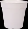 A white plastic plant pot against a black background. Produktbild-Vorschau