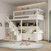 Merax Etagenbett 90x200cm mit Treppe und Stauraum, Hochbett Produktbild-Vorschau 1