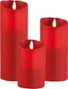 Sompex Flame LED Echtwachskerze rot 8x23cm Produktbild-Vorschau 3