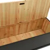 The Living Store Sitzbank Schwarz 107x45x75,5 cm Massivholz Produktbild-Vorschau 9