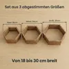 IvoQ Hexagon Wandregale Holz - 3er Set - Kiefer - Produktbild-Vorschau 3