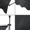 A collage of four close-up images showing different details of a black awning. Anteprima dell’immagine prodotto
