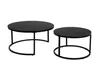 Two round coffee tables of different sizes, placed side-by-side on a white background. Produktbild-Vorschau