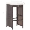 vidaXL 7-tlg. Gartenbar-Set mit Auflagen Poly Rattan Braun Produktbild-Vorschau 17