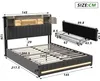 CDGlobal Polsterbett 140x200cm mit USB, Typ-C und LED, Produktbild-Vorschau 6