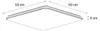 Fischer Honsel LED Deckenleuchte Aldo 53x53cm 49W 53 x 53 Produktbild-Vorschau 7