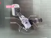 Diagram of a cordless angle grinder with labels pointing out its features. Produktbild-Vorschau