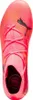 A top-down view of a red and pink Puma soccer cleat. Produktbild-Vorschau