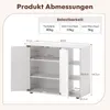 COSTWAY Schuhschrank, Schuhregal mit 2 Türen, Regalen, Produktbild-Vorschau 3