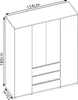 Kleiderschrank Mehrzweckschrank Stauraumkommode Hochschrank Produktbild-Vorschau 3