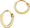 Paar 375 Echt Gold Herren Klapp Creole Ohrring Ohrschmuck Produktbild-Vorschau 2