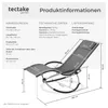 tectake® Sonnenliege Paulina ergonomisch, faltbar, 150 kg Produktbild-Vorschau 5