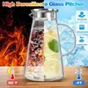 WUWEOT Carafe en verre de 2 litres avec couvercle en acier Voir les images du produit 5