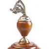 Relaxdays Bankerlampe Holzfuß, Retro Schreibtischlampe, Produktbild-Vorschau 5