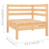 vidaXL 8-tlg. Garten-Lounge-Set Massivholz Kiefer Produktbild-Vorschau 5