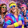 3 v 1 potní pásek neonově žlutý Set s čelenkou – doplněk k Náhled obrázku produktu 5