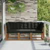 vidaXL 3 stk. Outdoor Mittel- und Ecksofa Natur Produktbild-Vorschau 2