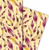 Elegantes Geschenkpapier mit Federn, gelb - G4876, 32 x Produktbild-Vorschau 1