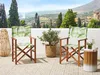 BELIANI Stoffbezüge für Gartenstühle 2er Set grün / weiß Produktbild-Vorschau 2