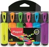 Blister de 6 marqueurs fluo peps couleurs classiques ligne Voir les images du produit 1