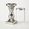 Windlicht Kerzenständer Maseru silber H31 cm Steingut Produktbild-Vorschau 9