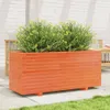 vidaXL Pflanzkübel Wachsbraun 110x40x49,5 cm Massivholz Produktbild-Vorschau 3