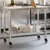 vidaXL Küchen-Arbeitstisch mit Rollen 110x55x85 cm Produktbild-Vorschau 2