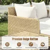 COSTWAY Gartenliege wetterfest für 2 Personen, Polyrattan Produktbild-Vorschau 4