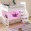 Merax Etagenbett Hochbett 140x200cm mit LED und Produktbild-Vorschau 2