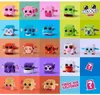 A collage of various colorful toy figures, each representing a different animal or character, arranged in a grid. Produktbild-Vorschau