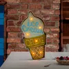 Enseigne métallique RETRO LED Ice Cream enseigne grande Voir les images du produit 5