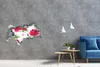 Selbstklebender Loch-3D-Aufkleber 95x73 cm rote Rosen Produktbild-Vorschau 2