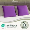 set di 2 copricuscini 100% cotone 40x40 cm Viola Anteprima dell’immagine prodotto 6