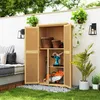 Outsunny Gartenschrank Holz Geräteschuppen 4 Fächer mit Produktbild-Vorschau 2