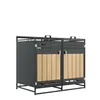 Abri pour poubelles avec couvercle hydraulique, aspect bois Voir les images du produit 13