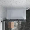 Badewannenaufsatz Schwarz matt 150 x 140 cm Duschtrennwand Produktbild-Vorschau 8