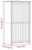 vidaXL Armoire BODO Gris 99x53,5x173 cm Pin massif Voir les images du produit 8