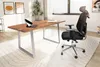Schreibtisch 180x90x76 cm Akazie Massivholz / Metall Produktbild-Vorschau 3