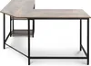 MIADOMODO Psací stůl 138 x 138 x 76 cm, hnědá/černá Náhled obrázku produktu 17