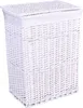 A white wicker laundry basket with a lid. Náhľad obrázku produktu