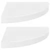 vidaXL Étagères coulissantes d'angle 2 pcs. Blanc brillant Voir les images du produit 10