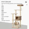 Árbol para gatos PawHut de ratán con cueva para gatos y Vista previa de la imagen del producto 3