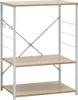 vidaXL Mikrowellenregal Weiß Eiche 60×39,6×79,5 cm Produktbild-Vorschau 1