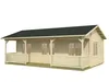 Palmako Ferienhaus Sandra 25,6 + 11,1 m² - 44 mm Produktbild-Vorschau 2