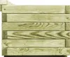 A close-up view of a wooden garden bench with integrated planters. Náhľad obrázku produktu